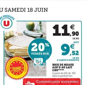 ATION   1,90  LE KG SOIT    9,99  ,52  LE KG  e CARTE U DEDUITS