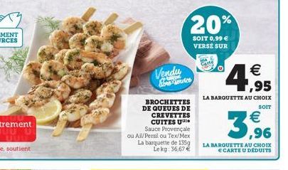 queues de crevettes