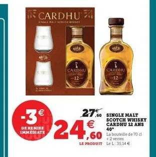 cardhu  15  ob  cardhu  -12- 27.50 single malt