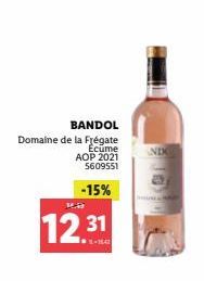 BANDOL  Domaine de la Frégate  Ecume AOP 2021 5609551  -15%  Ka  12.31  HUN