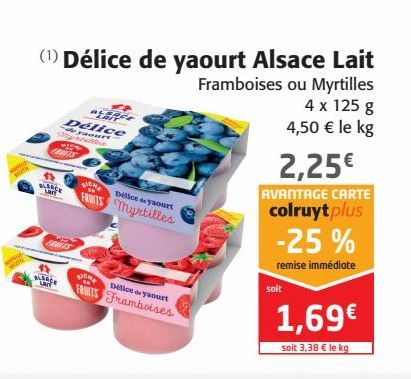 Délice de yaourt Alsace Lait