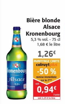 Bière blonde Alsace Kronenbourg