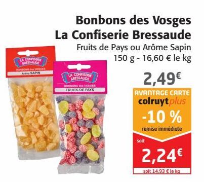 Bonbons des Vosges la confiserie Bressaude