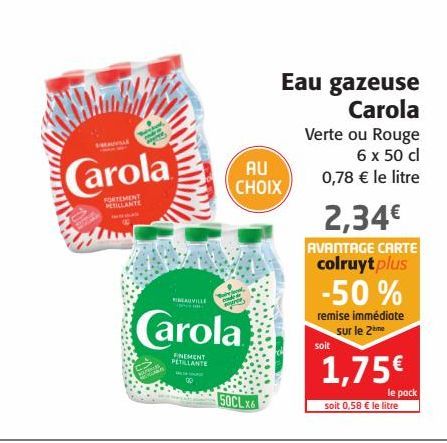 Eau gazeuse Carola