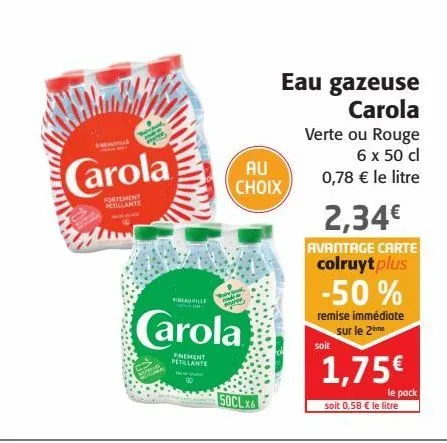 eau gazeuse carola