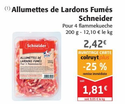 Allumettes de Lardons Fumés Schneider