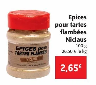 epices pour tartes flambées niclaus