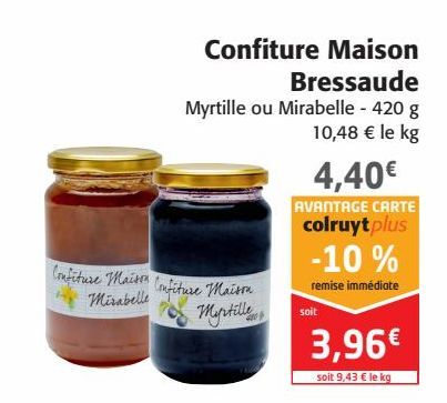 Confiture Maison Bressaude