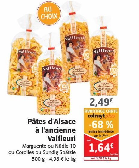 Pâtes d'Alsace à l'ancienne Valfleuri