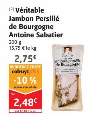 Véritable jambon Persillé de Bourgogne Antoine Sabatier