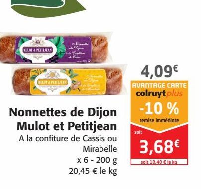 Nonnettes de Dijon Mulot et Petitjean