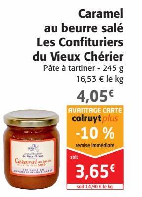 Caramel au beurre salé les confituriers du vieux Cherier