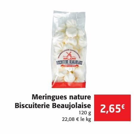 Meringues nature Biscuiterie Beaujolaise