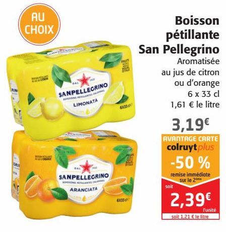 Boisson pétillante San Pellegrino