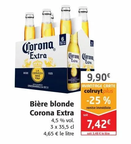 bière blonde corona extra