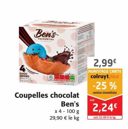 Coupelles chocolats Ben's