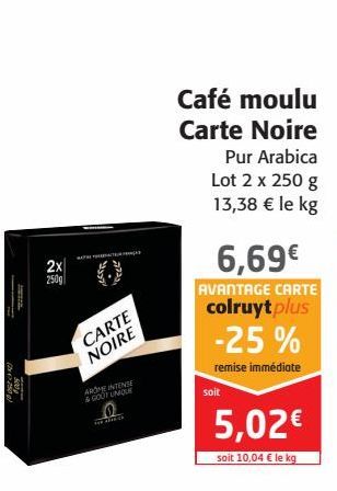 Café moulu Carte noire