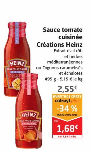Sauce tomate cuisinée Créations Heinz