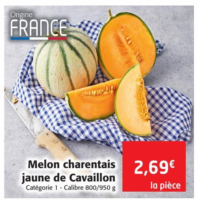 Melon charentais jaune de Cavaillon