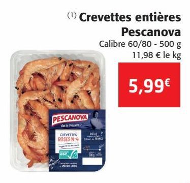 Crevettes entières Pescanova