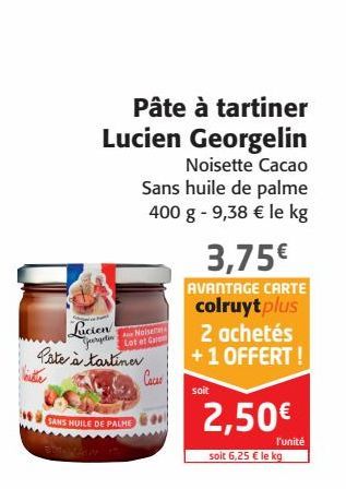 Pâte à tartiner Lucien Georgelin