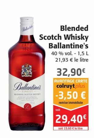 Blended scotch whisky Ballantine's