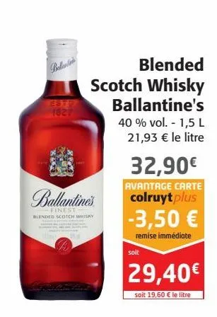 blended scotch whisky ballantine's