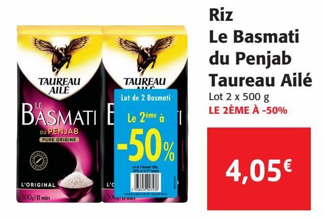 Riz Le basmati du Penjab Taureau Ailé