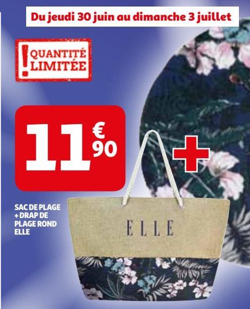 Sacs de plage + drap de plage rond elle