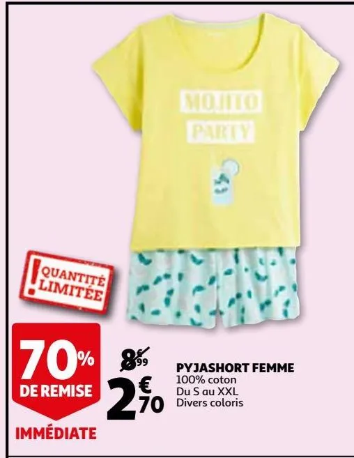 pyjashort femme