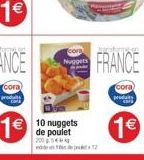 Nuggets  de poulet  2005  FRANCE  cora  produits