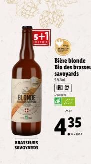 5+1  OFFERTE  BLONDE  BRASSEURS SAVOYARDS  IBU 32  50  AB  75cl  435  ?L-500