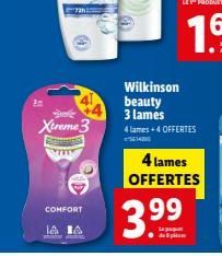 (49)  Wilkinson beauty 3 lames  4 lames+4 OFFERTES  5614895  4 lames OFFERTES  3.9?9