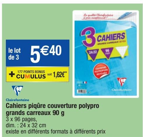 cahiers clairefontaine