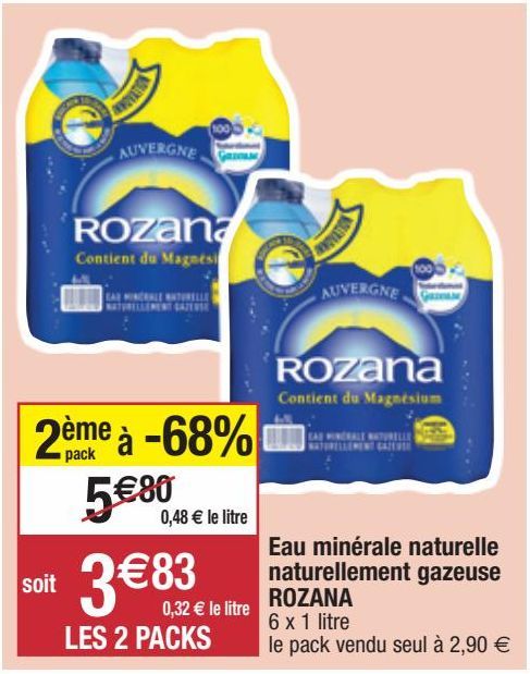 eau gazeuse Rozana