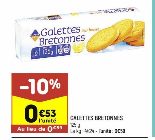 Galettes bretonnes Leader Price