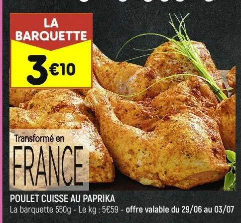 poulet cuisse au paprika