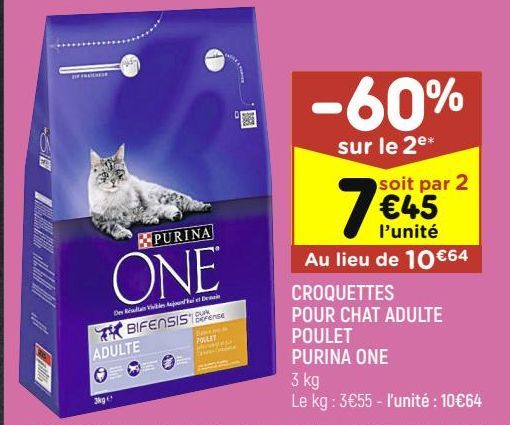 Croquettes pour chat adulte Purina One