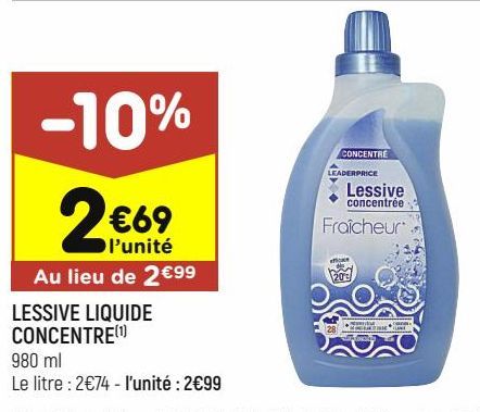 Lessive liquide Leader Price