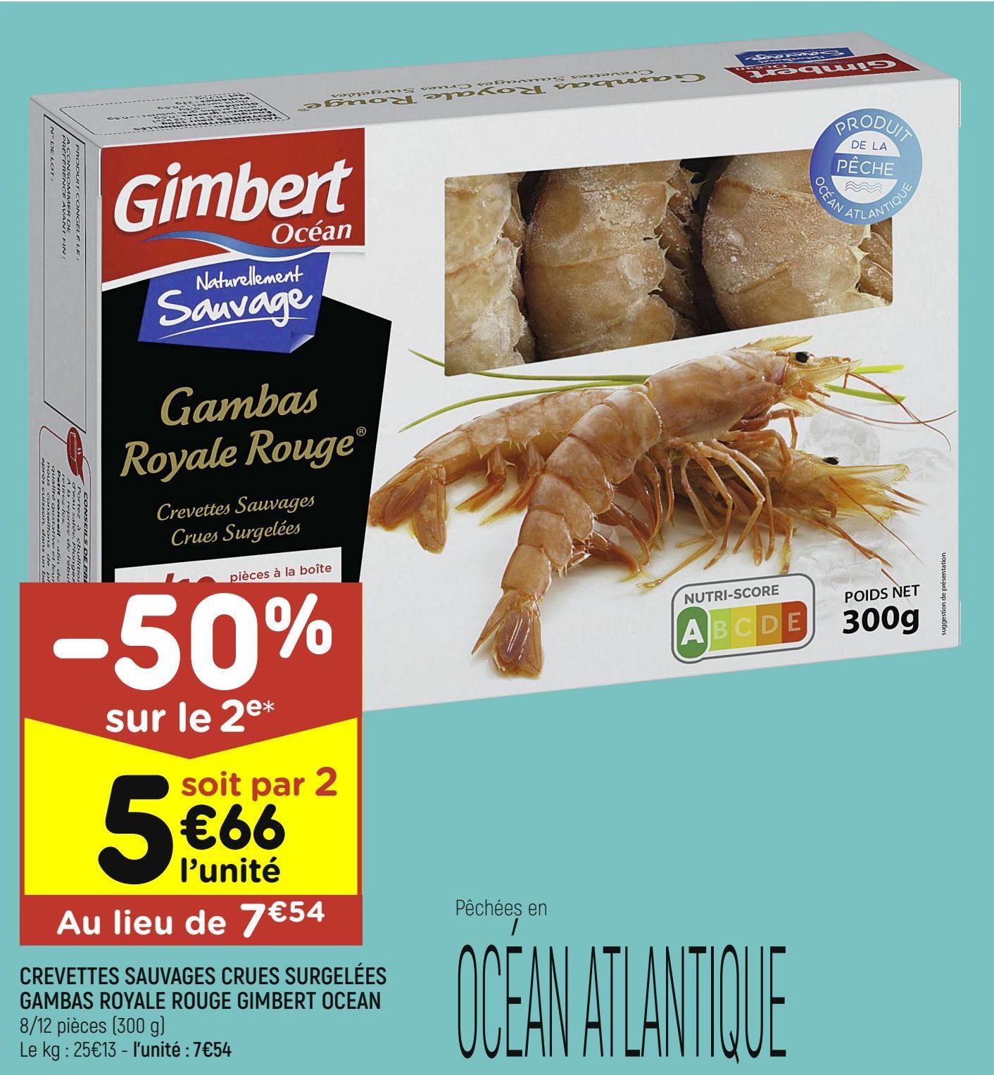 crevettes sauvages crues surgelées gambas royale rouge gimbert ocean