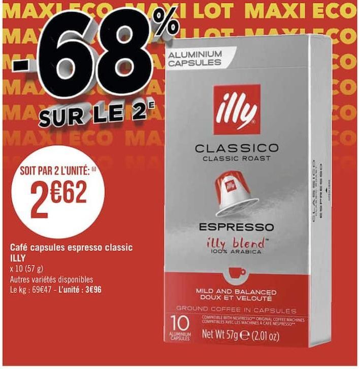 café capsules espresso classic Illy