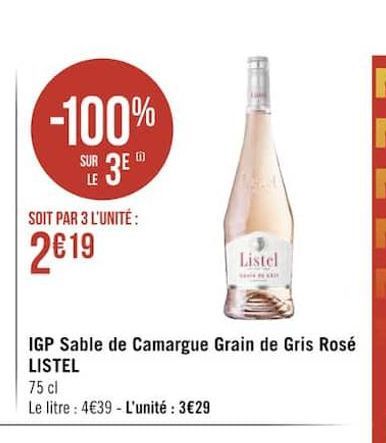 IGP Sable de Camargue Grain de Gris Rose LISTEL