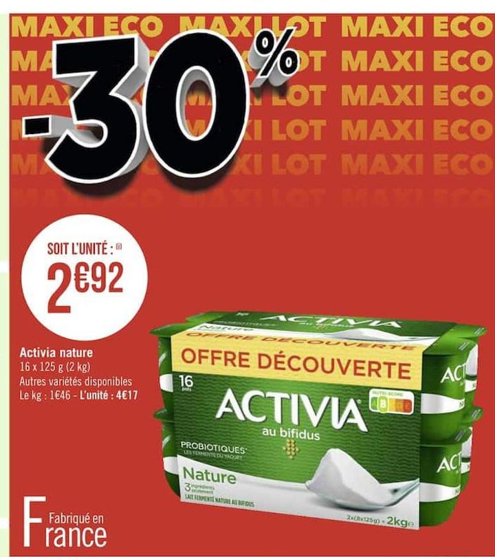 yaourt Activia nature