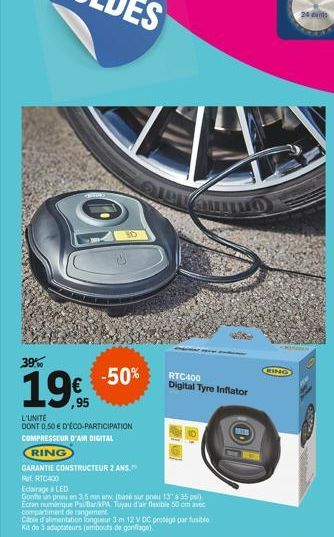10  -50%  RTC400  Digital Tyre Inflator  INC  24