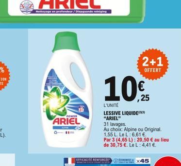 lessive liquide Ariel