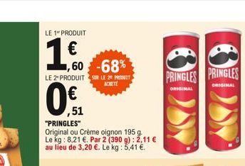 PRINGLES PRINGLES  ORIGINAL  ORIGINAL