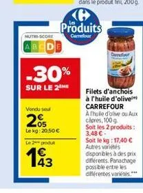 filets d'anchois carrefour