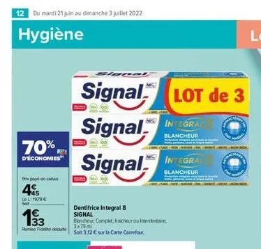 dentifrice signal