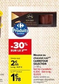 mousse au chocolat Carrefour