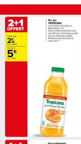 jus d'orange Tropicana